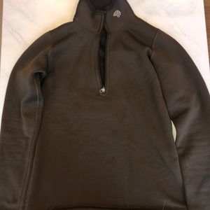 Brown Hardware fleece zip up